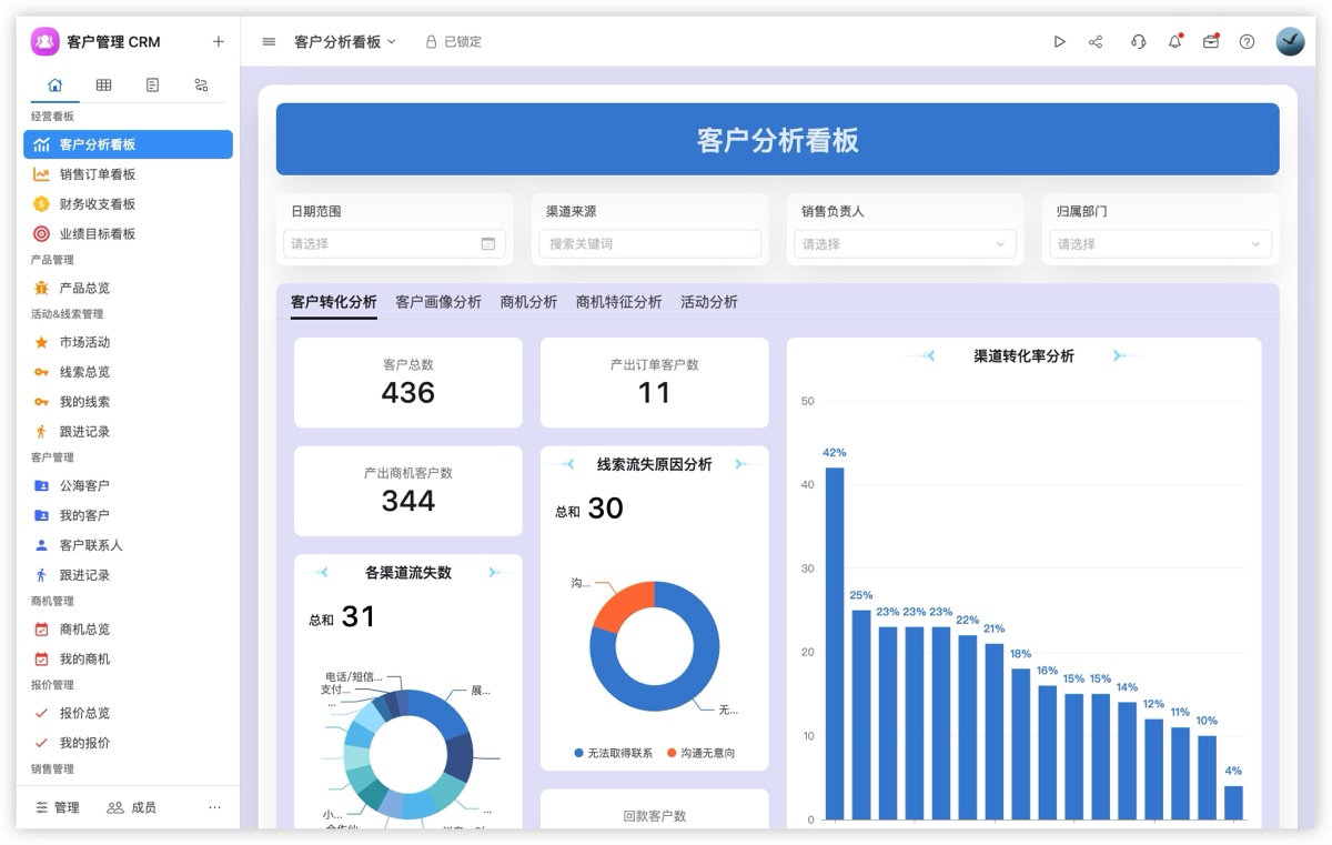 客户管理 CRM 通用版